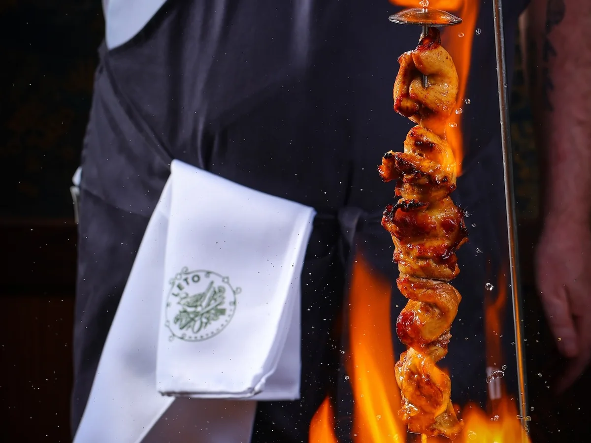Chicken Shashlik over Lychee Wood Charcoal at LETO Restaurant in Guangzhou