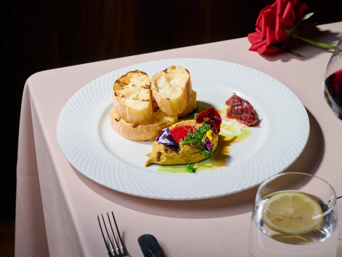 Duck Pate with Foie Gras and Onion Marmalade at LETO Restaurant in Guangzhou