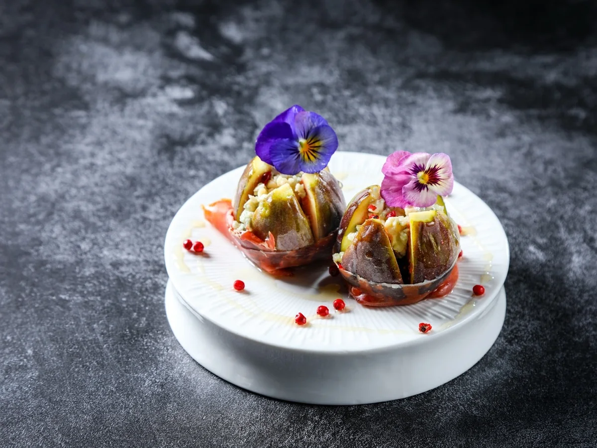Fig with Prosciutto and Blue Cheese at LETO Restaurant in Guangzhou
