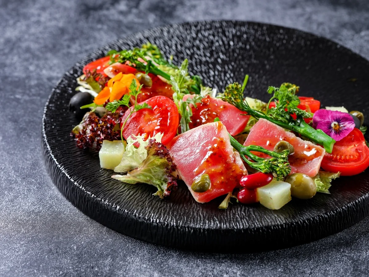 Nicoise Salad with Tuna at LETO Restaurant in Guangzhou