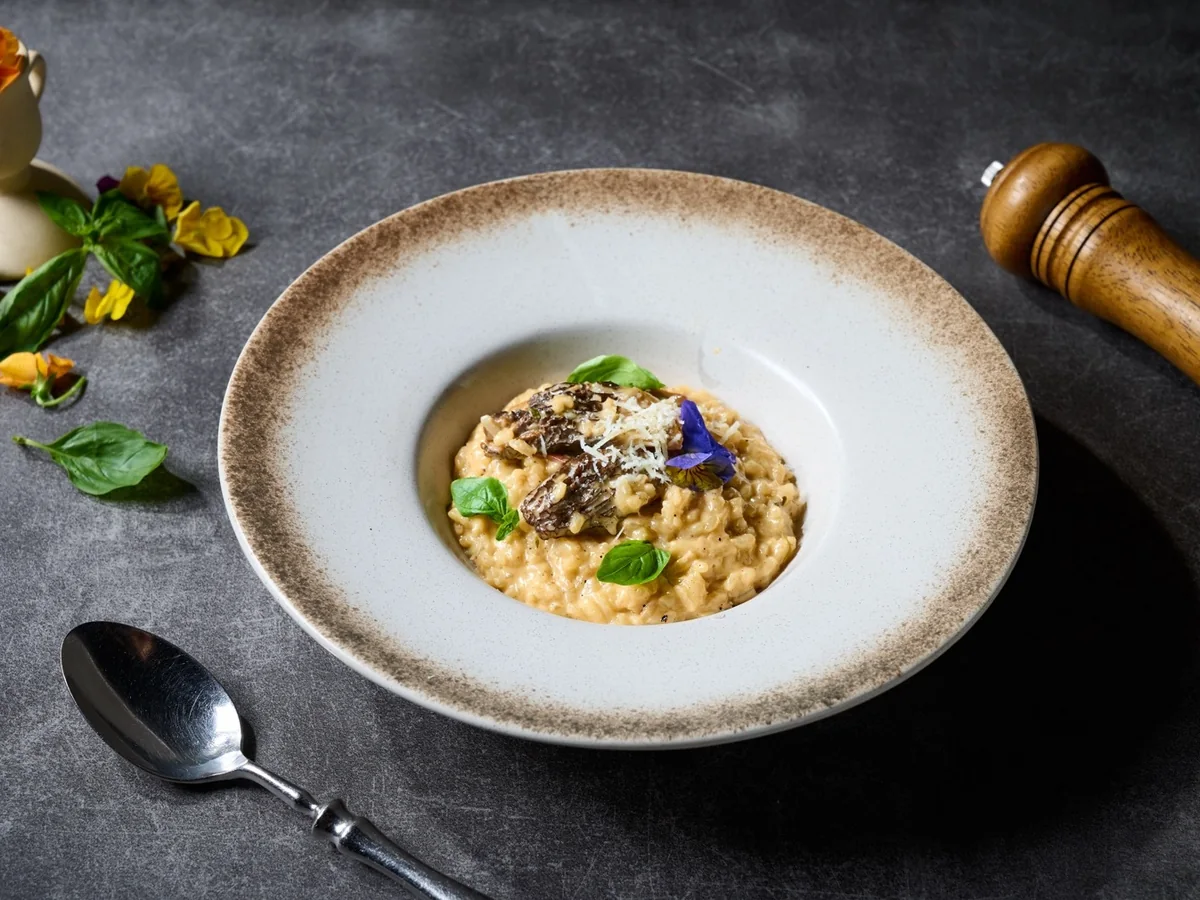Risotto with Porcini, Morels and Truffle at LETO Restaurant in Guangzhou