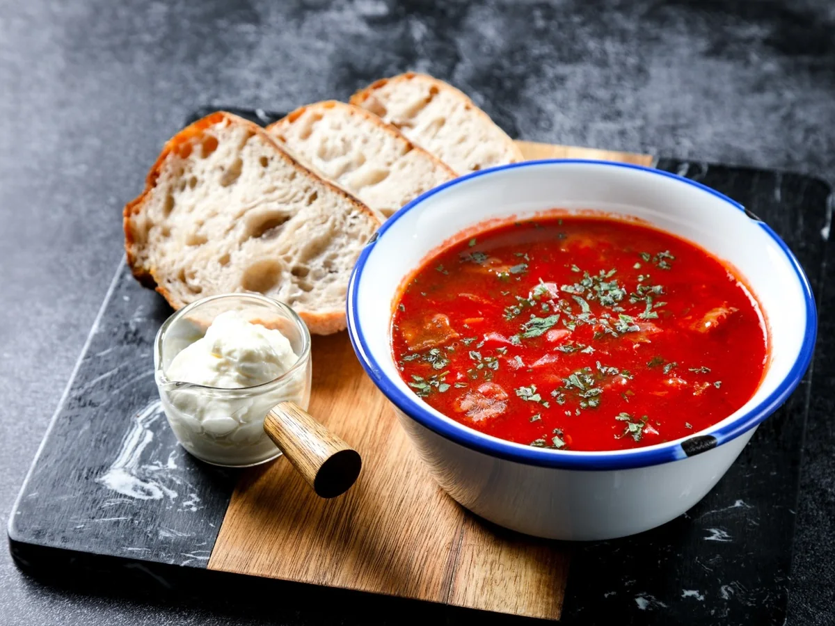 Traditional Borscht at LETO Restaurant in Guangzhou