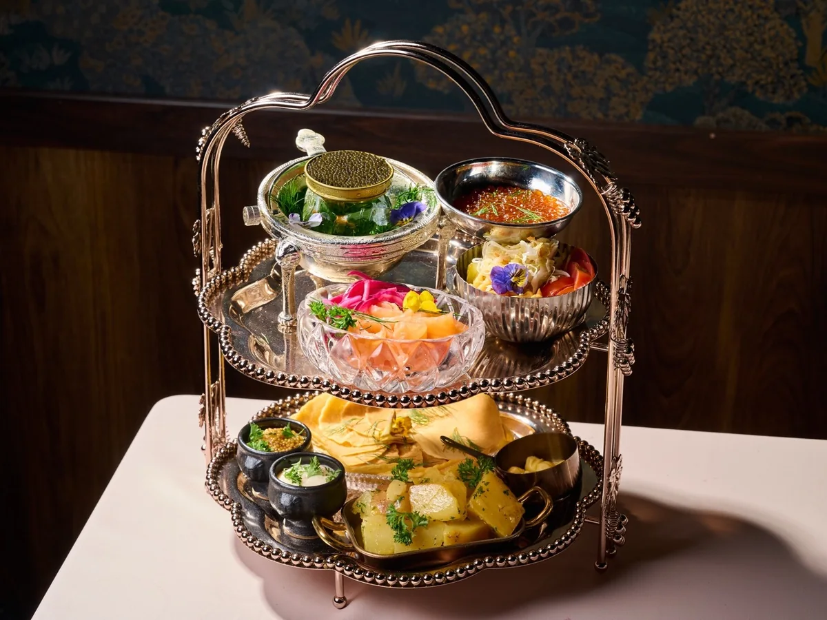 Tsar's caviar platter with salmon at LETO Restaurant Guangzhou